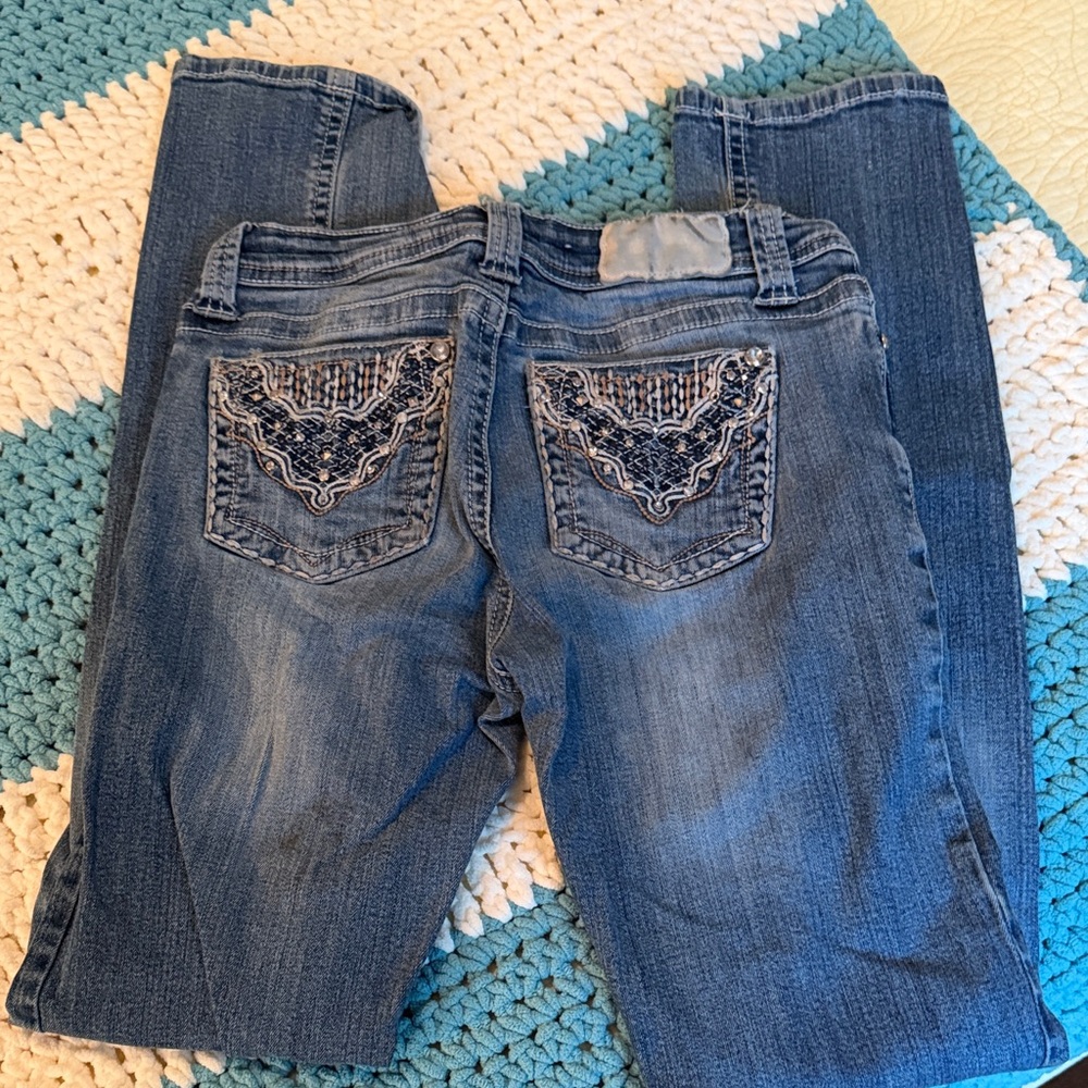 Shyanne Embroidered Blue Boot Cut Jeans